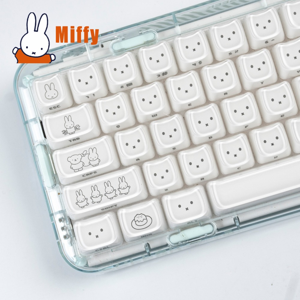 Gaming Accessories Aesthetic - Capuchons de touches Kawaii Miffy, lapin
